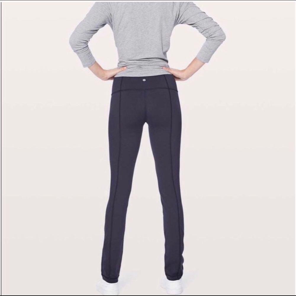 NEW LULULEMON NAVY BLUE skinny groove ll pants